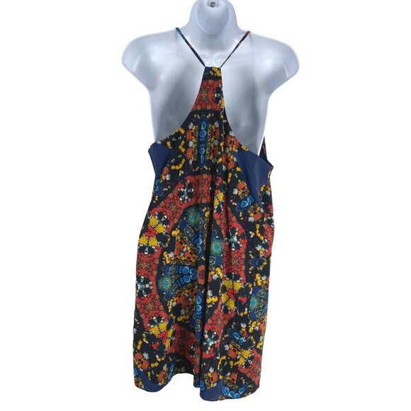 Alice + Olivia Kaleidoscope Mini Dress Small Silk Blend Printed Y2K DR-1445   De - Picture 4 of 9